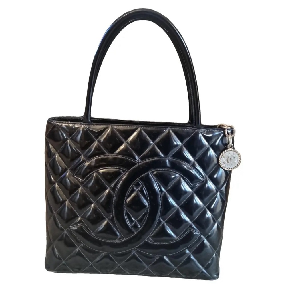 Vintage Chanel Coco Mark leather Tote